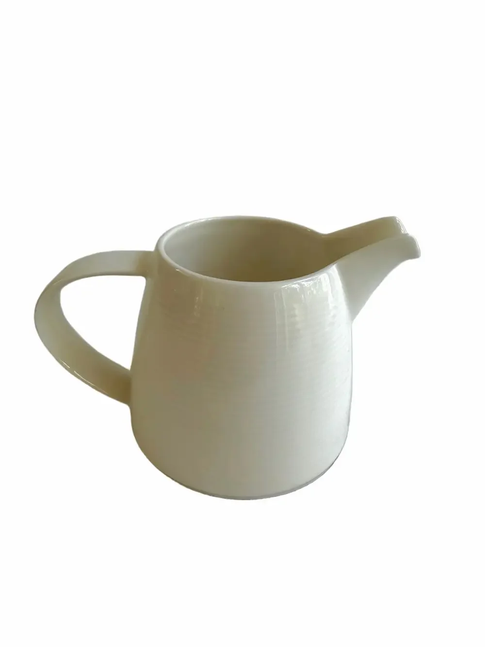 Gluckstein Home White Ivory Porcelain Sugar and Creamer Set Ribbed Texture